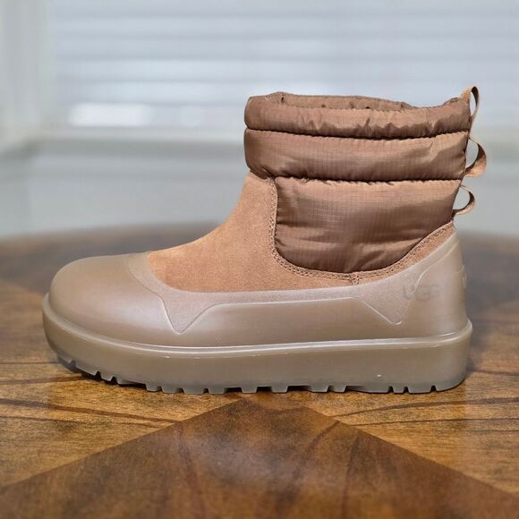 UGG Classic Mini Mod Chukka Boots 3M Chestnut Brown Men's 10 Fur Suede Insulate - Picture 8 of 15